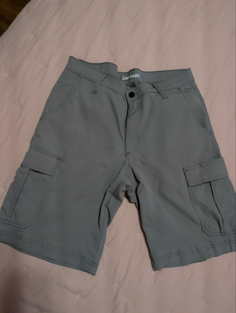 Lee Men’s Gray Cargo Pants - Lightweight Utility Shorts